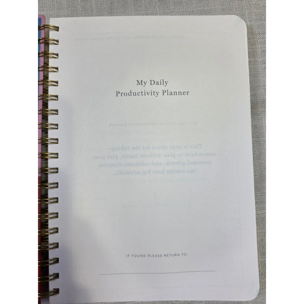 Papier Daily Productivity Planner Undated Hardcover Spiral Journal 7.1x10 Multi